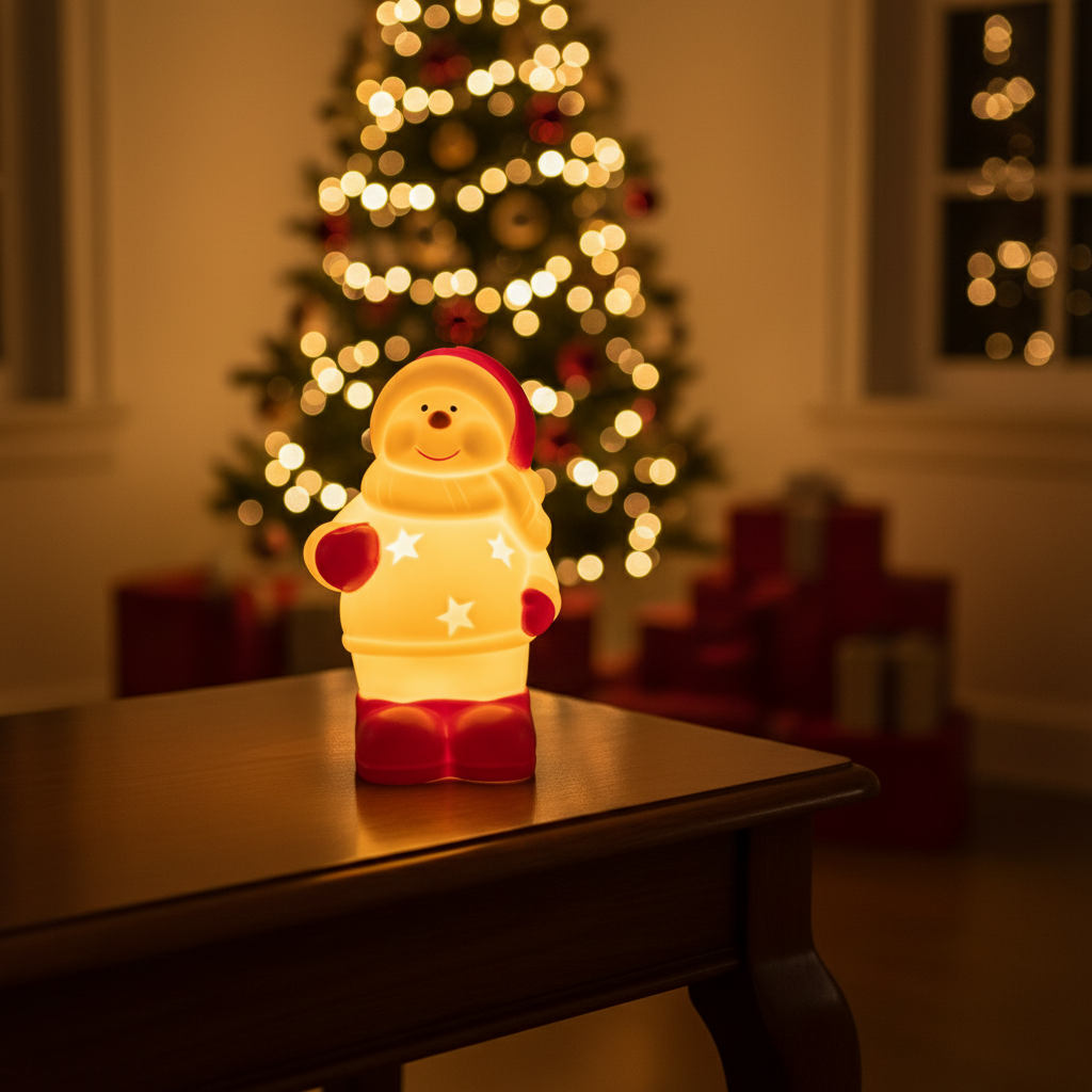 Inflatable Christmas Santa/Snowman Night Light – Warm LED Holiday Decor