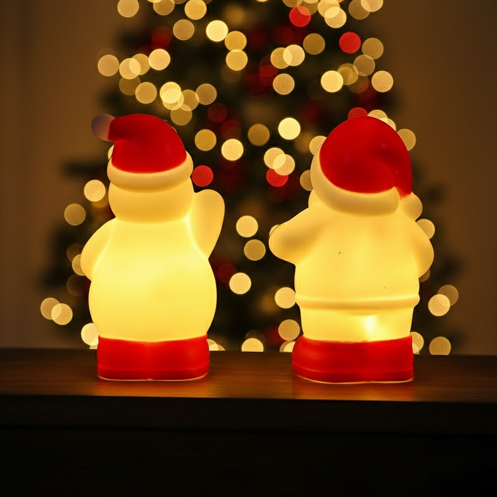 Inflatable Christmas Santa/Snowman Night Light – Warm LED Holiday Decor