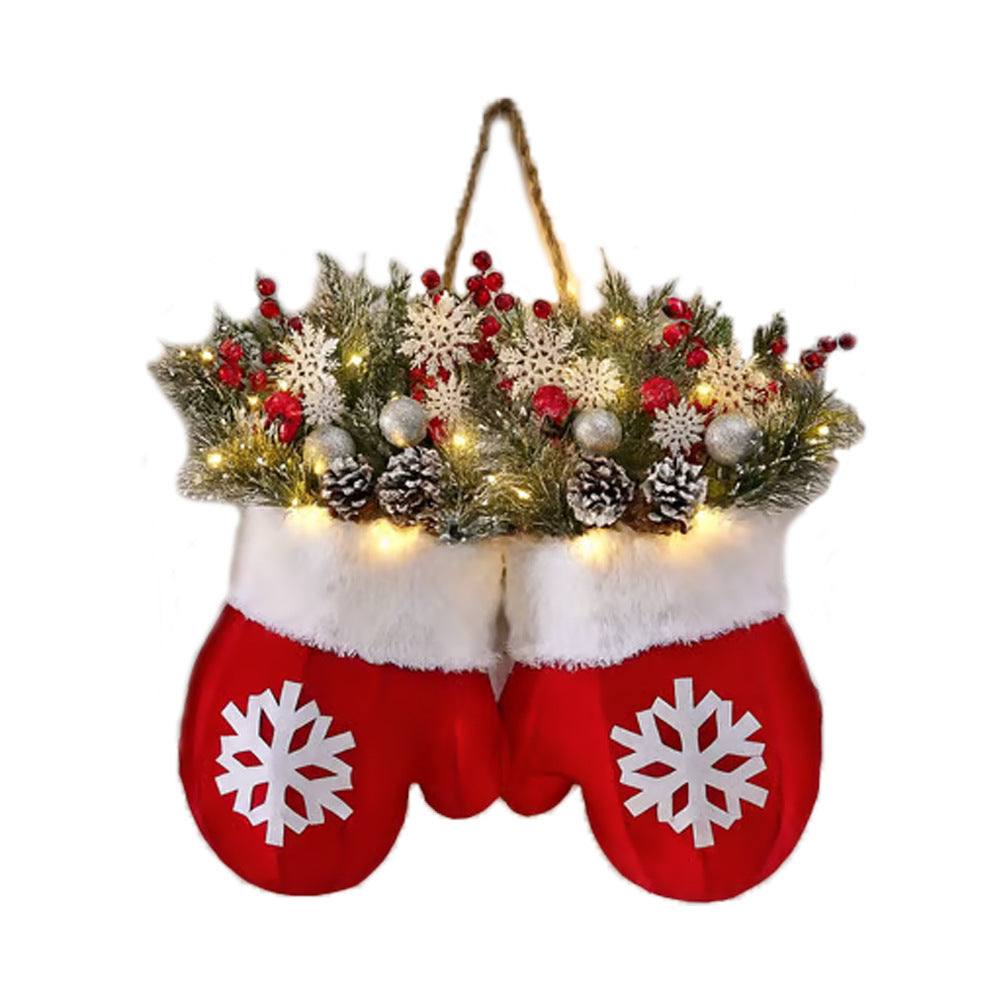 LED Christmas Flower Basket – Warm Light Holiday Table Decoration