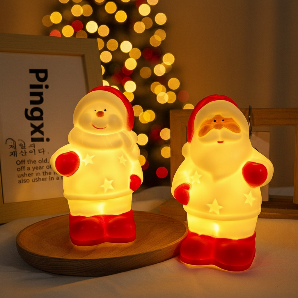 Inflatable Christmas Santa/Snowman Night Light – Warm LED Holiday Decor