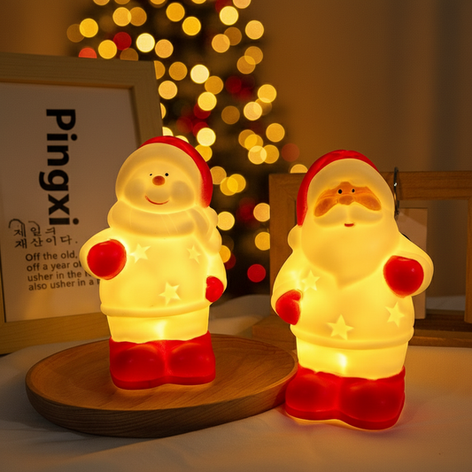 Inflatable Christmas Santa/Snowman Night Light – Warm LED Holiday Decor